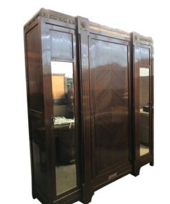 wardrobe, unrestored, brown, great foot, veneer, antique, living, elegant, pattern, luxury, large, stable, pattern, cabinet