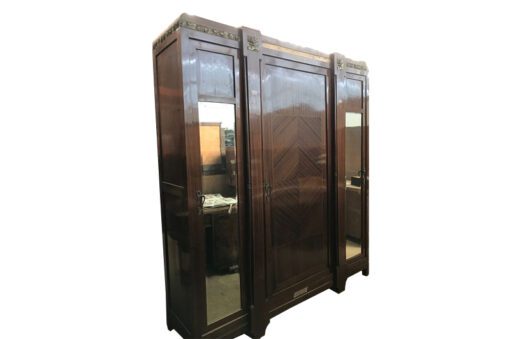 wardrobe, unrestored, brown, great foot, veneer, antique, living, elegant, pattern, luxury, large, stable, pattern, cabinet