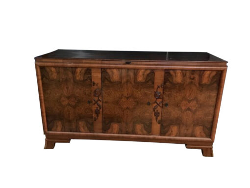 sideboard, unrestored, brown, great foot, veneer, antique, living room, elegant, pattern, luxury, large, stable, pattern, root wood