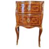 Rococo commode with marble top, late rococo, france, 1800, original, antiques, luxurious, palisander veneer, fire golden handles