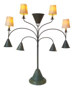 limited, edition, lamp, standing, standing, small, german, germany, simple, polished, living, room, green, metal, painted