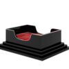 %%sitename%% Interior Design, Dog cart, animal beds, red pillow, dog pillow, sleeping, elegant, black furniture