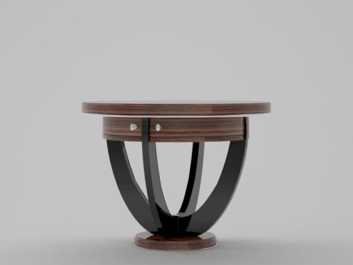 art, deco, side table, table, drawers, drawers, design, makassar, wood, furniture, chrome, veneer, living room, customizable