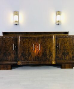 Large Original Art Deco Sideboard made of Walnut, Cherry Ornamentation, Wood, Antique, Furniture, Design, Interior Design, Single Piece