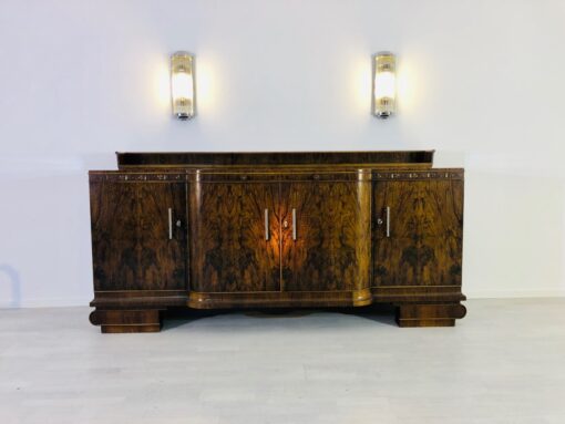 Large Original Art Deco Sideboard made of Walnut, Cherry Ornamentation, Wood, Antique, Furniture, Design, Interior Design, Single Piece