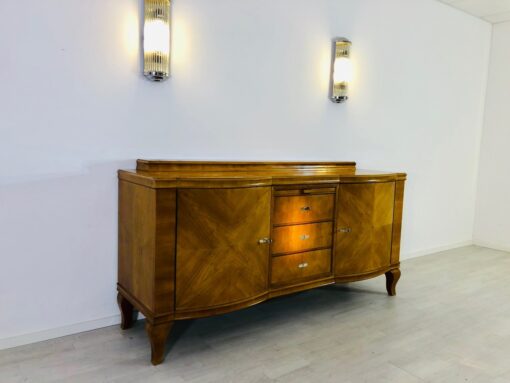 Original Art Deco Buffet made of Bright Walnut, Sideboards, Cupboards, Storage Furniture, Antiques, Design, veneer, woodworking