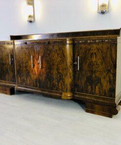 Large Original Art Deco Sideboard made of Walnut, Cherry Ornamentation, Wood, Antique, Furniture, Design, Interior Design, Single Piece