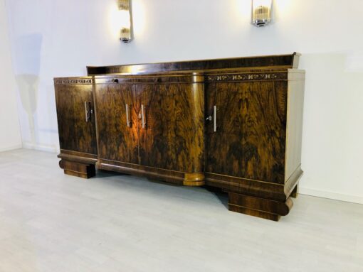 Large Original Art Deco Sideboard made of Walnut, Cherry Ornamentation, Wood, Antique, Furniture, Design, Interior Design, Single Piece