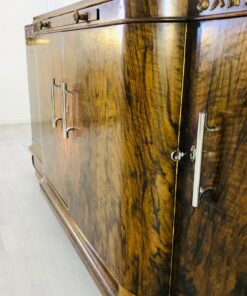 Large Original Art Deco Sideboard made of Walnut, Cherry Ornamentation, Wood, Antique, Furniture, Design, Interior Design, Single Piece