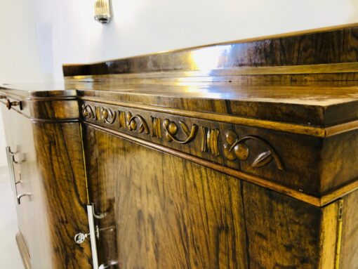 Large Original Art Deco Sideboard made of Walnut, Cherry Ornamentation, Wood, Antique, Furniture, Design, Interior Design, Single Piece