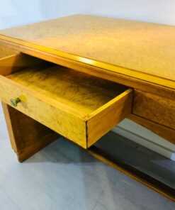 1930s Art Deco Desk made of Birdseye Maple, Original, Antique, furniture, interior design, vintage, authentic, luxurious, office furniture, home decor