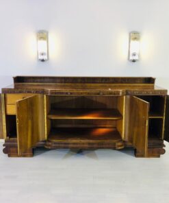 Large Original Art Deco Sideboard made of Walnut, Cherry Ornamentation, Wood, Antique, Furniture, Design, Interior Design, Single Piece