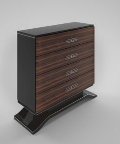 makassar, wood, piano lacquer, dresser, art, deco, design, drawers, black, brown, living room, lacquer, new, restored, old