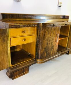 Large Original Art Deco Sideboard made of Walnut, Cherry Ornamentation, Wood, Antique, Furniture, Design, Interior Design, Single Piece