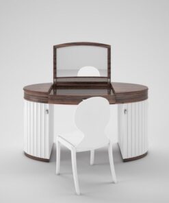 white, glossy, design, make-up, set, chair, finish, makassar, veneer, customizable, new, replica, art, deco, style, wood,