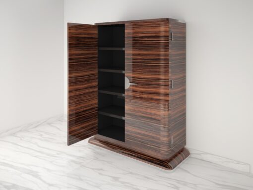 Modern Design Cabinet made of High Gloss Macassar Chrome Handles, design furniture, customizable, interior design, luxury living