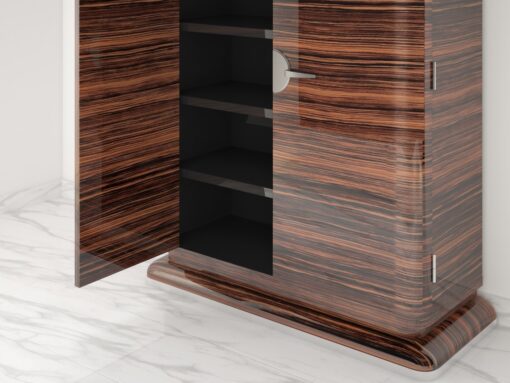 Modern Design Cabinet made of High Gloss Macassar Chrome Handles, design furniture, customizable, interior design, luxury living