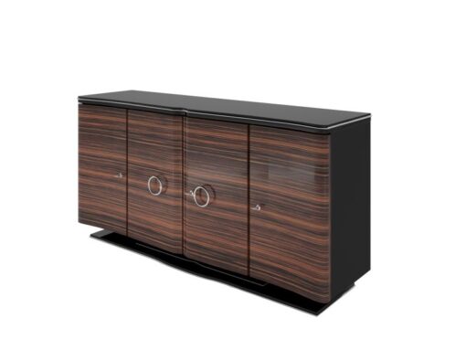 art, deco, sideboard, sideboards, design, macassar, veneer, swinging, brown, black, antique, old, new, restored, living room, wood