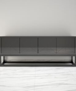 Modern Design Sideboard with a High Gloss Finish, Dark grey paintjob, high end furniture, piano lacquer, made in germany, furniture, interior design