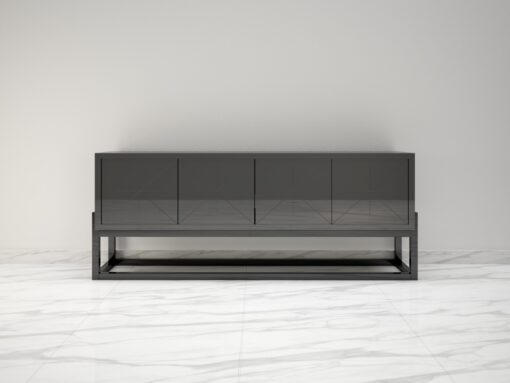 Modern Design Sideboard with a High Gloss Finish, Dark grey paintjob, high end furniture, piano lacquer, made in germany, furniture, interior design