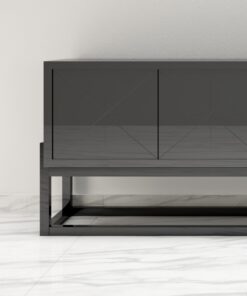 Modern Design Sideboard with a High Gloss Finish, Dark grey paintjob, high end furniture, piano lacquer, made in germany, furniture, interior design