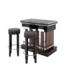 macassar, chrome, macassar, wood, design, piano lacquer, bar, stool, leather, suede, cover, customizable, changeable, art, deco