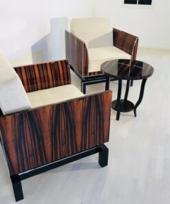 Design armchairs, interior design, luxurious furniture, macassar wood, design furniture, custom furniture, leather, piano lacquer, chrome