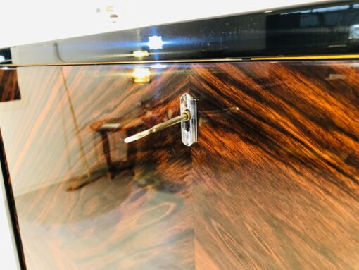 1925 Art Deco Macassar Secretary from Germany - High Gloss Finish, birdseye maple, luxury furniture, art deco furniture, art deco desk