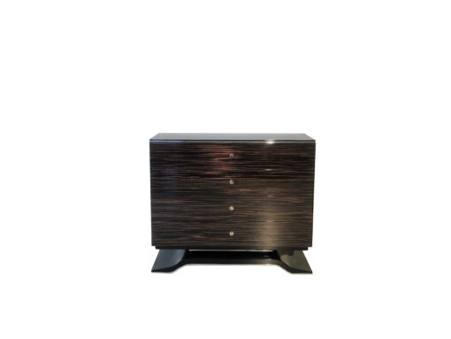 Chest of Drawers or commode with macassar fronts and curved foot, design furniture, art deco style, interior design, luxury furniture