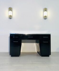 High Gloss Black Modern Art Deco Desk - 1930s, Modern Art Deco furniture, interior design, new art deco furniture, office furniture, high gloss, high end