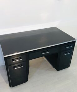 High Gloss Black Modern Art Deco Desk - 1930s, Modern Art Deco furniture, interior design, new art deco furniture, office furniture, high gloss, high end