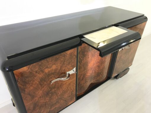 Walnut Burl Wood Art Deco Sideboard from the 1920s, Art Deco Furniture, Design Furniture, Interior Design, Antique furniture, luxury furniture