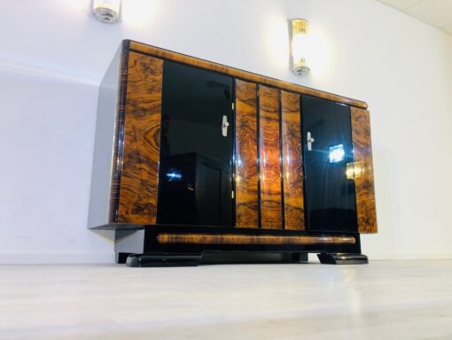 Walnut and Macassar Art Deco Sideboard from Germany 1940s, walnut wood, antiques, restoration, interior design, modern art deco furniture