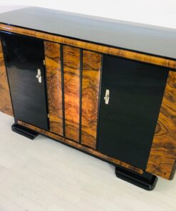 Walnut and Macassar Art Deco Sideboard from Germany 1940s, walnut wood, antiques, restoration, interior design, modern art deco furniture