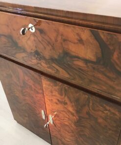 1940s Art Deco Cabinet Commode made of Walnut, nut-wood, storage furnitre, original antiques, vintage, design, interiors, luxury furniture, good condition