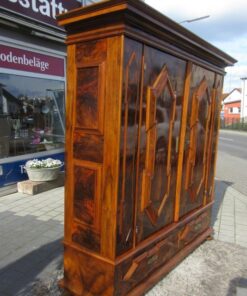 Original Antique Baroque Armoire or Hall Cabinet Dark Walnut, Baroque Cabinet, Baroque Wardrobe, Antique Cabinet, Original Baroque Furniture