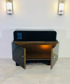 Black Art Deco Bar Commode from Belgium 1930s, Art deco bar Furniture, High Gloss Furniture, Design, Luxury Furniture, Art Deco Era