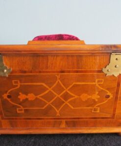 Handmade Baroque Casket from circa 2000 Original Materials, Antique Style Casket, Red Velvet, Baroque Style, Ebony Casket