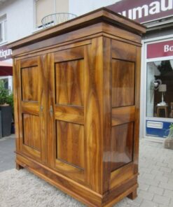 Walnut Wood Antique Biedermeier Hall Cabinet with Stunning Grain, Biedermeier Cupboard, Antique Hall Cabinet, Biedermeier Furniture, Walnut Furniture