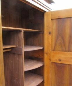 Walnut Wood Antique Biedermeier Hall Cabinet with Stunning Grain, Biedermeier Cupboard, Antique Hall Cabinet, Biedermeier Furniture, Walnut Furniture