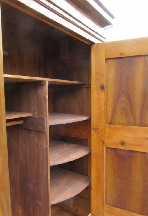 Walnut Wood Antique Biedermeier Hall Cabinet with Stunning Grain, Biedermeier Cupboard, Antique Hall Cabinet, Biedermeier Furniture, Walnut Furniture