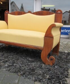 Curved Original Biedermeier Sofa from Hungary, Massive Walnut Body, Biedermeier Couch, Antique Sofa, Antique Couch, Walnut Sofa