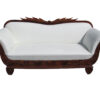 1830s Biedermeier Walnut Sofa with Walnut Ornamentations