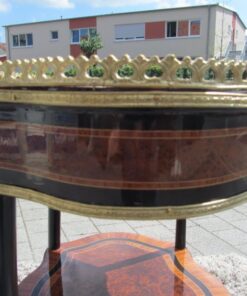 Napoleon III Style Side Table or Etagere Made of Walnut and Palisander, Napoleon Furniture, Brass Ornamentations, Palisander Wood