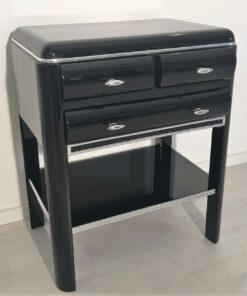 1920s Art Deco Side Table with Drawers; Black Furniture, Design Furniture, Interior Design, Luxury Side Tables, End Tables, Luxury Items