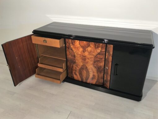 Walnut Burl Sideboard from France 1930s, Black Sideboard, Luxury sideboard, Art Deco Sideboard, Art Deco Buffet, Storage, Luxury, Interior Design