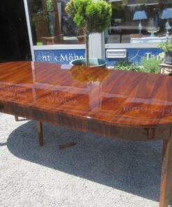 Large Biedermeier Style Dining Table or Conference Table Walnut Wood Veneered, Original Biedermeier Table, Antique Dining Table