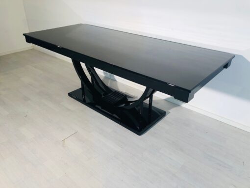 Adolf Loos Art Deco Dining Table High Gloss Black, Art Deco Table, 1920s, Austria, Design table, High end dining table, luxury tables, interior design