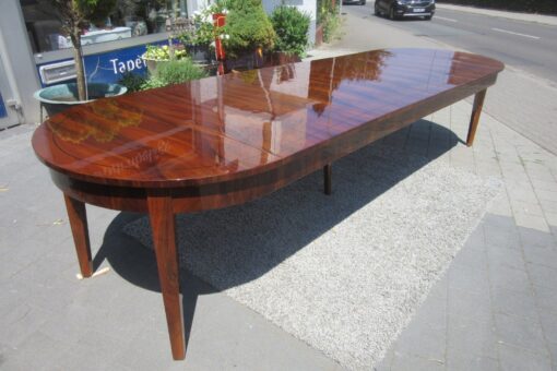 Large Biedermeier Style Dining Table or Conference Table Walnut Wood Veneered, Original Biedermeier Table, Antique Dining Table