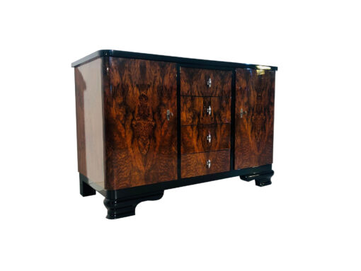 1930s Art Deco Walnut Burl Commode, Art Deco Furniture, France, Design, Interior Design, Luxury Furniture, Art Deco Design, Chest of Drawers